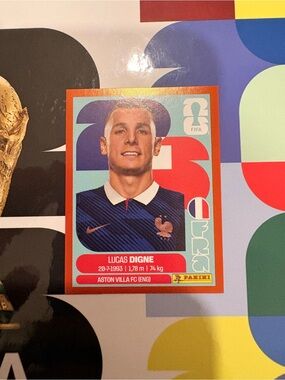 Panini FIFA World Cup 2026 Sticker Lucas Digne FRA 8 Aston Villa FC Red Parallel
